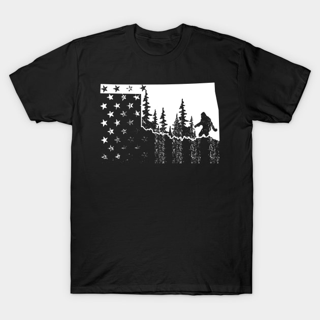 Oklahoma Bigfoot Gift T-Shirt by Tesszero